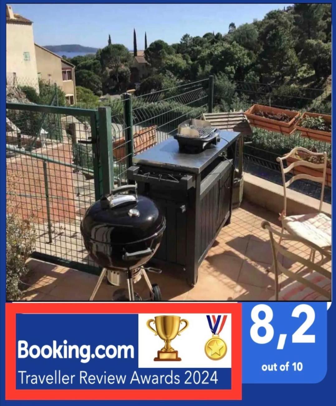 CAVALAIRE vue MER au loin MAISONNETTE TOUT ÉQUIPÉE POUR 4 PERSONNES AVEC PISCINE CLIM WIFI VÉLOS TV BARBECUES Esterno foto